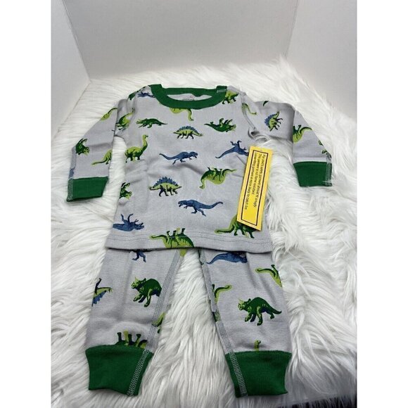 NEW 12-18 Months 75 HANNA ANDERSSON Moon and Back Dinosaurs 2pc Pajama S… - Picture 1 of 12